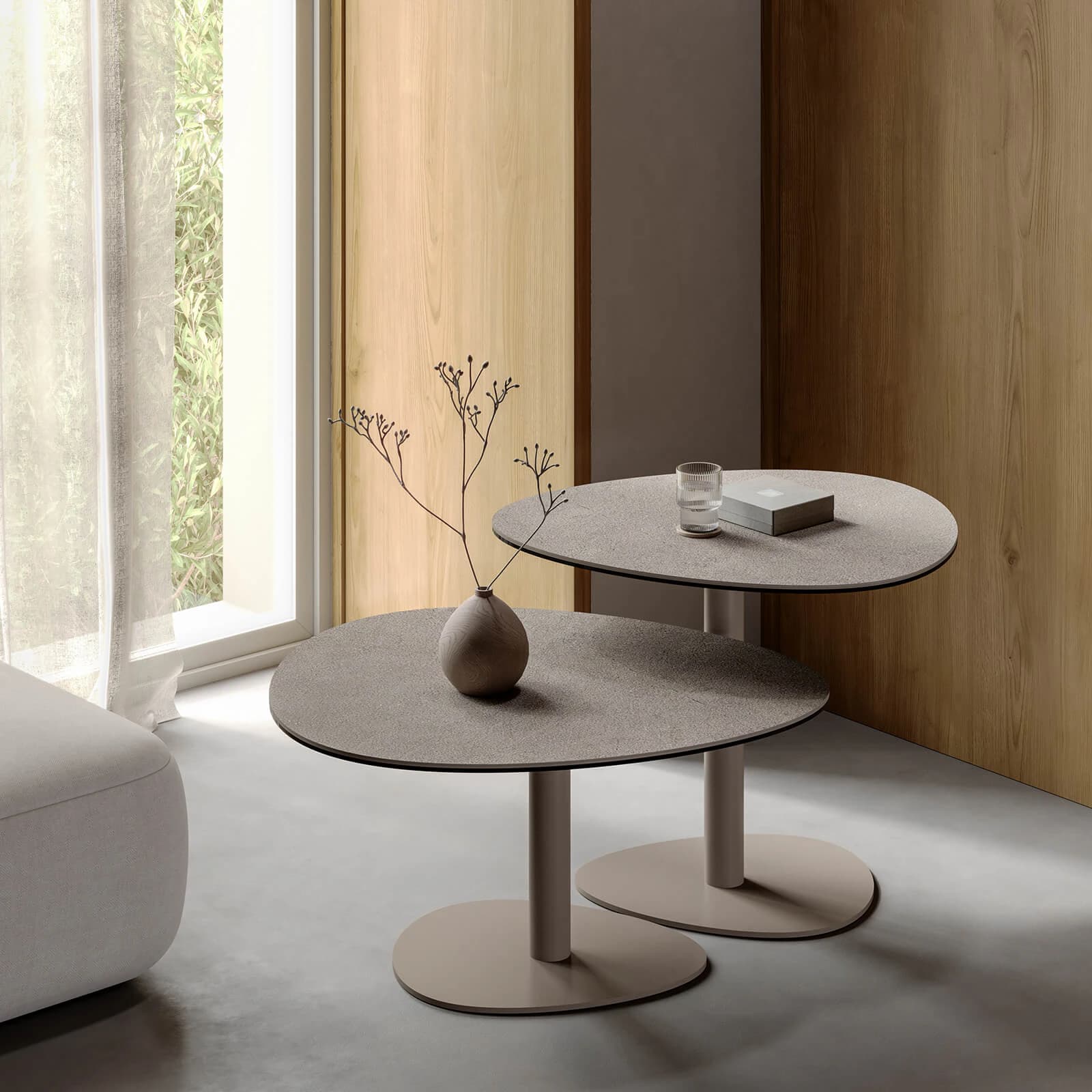 Rolling Coffee Table in a furnished setting