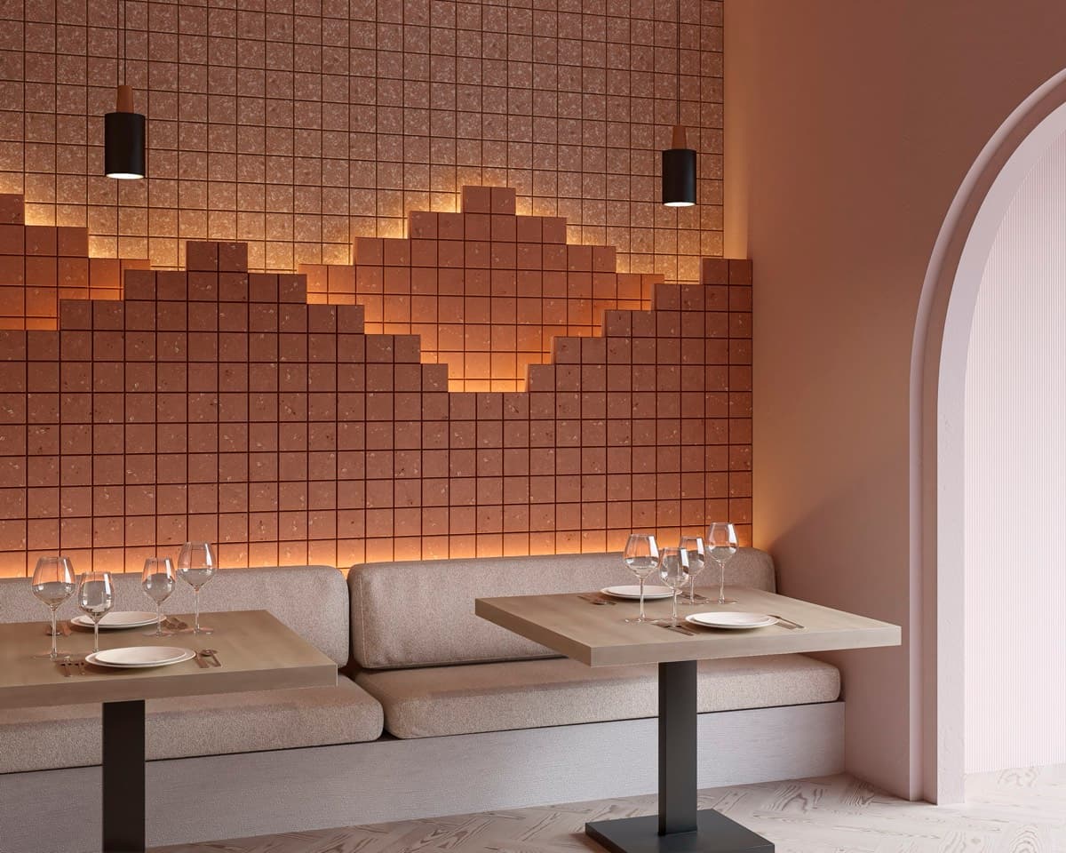 Creavalo Manhattan acoustic art panels installed in a commercial interior