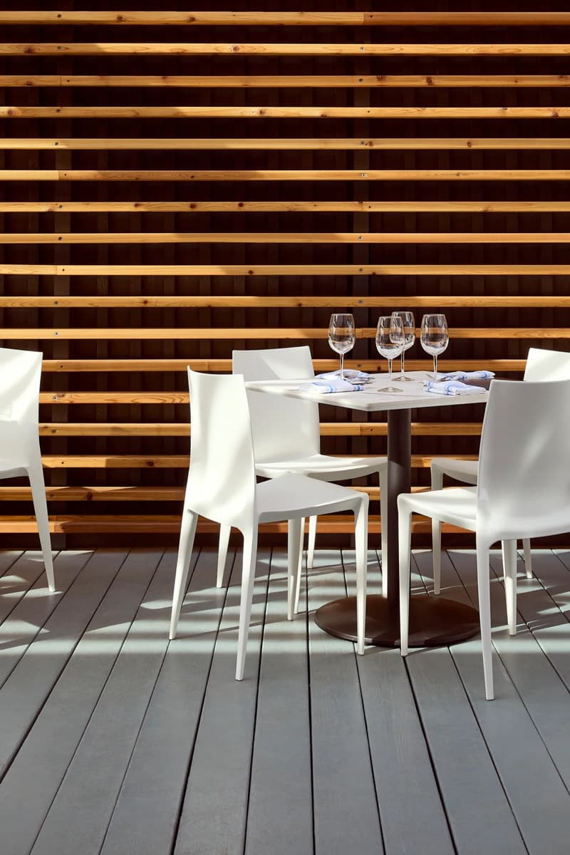 Bellini chairs on an outdoor terrace